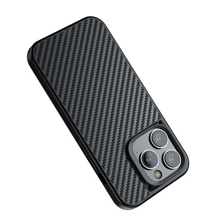 Apple iPhone 14 Pro Max Kılıf Aramid Karbon Fiber M-safe Özellikli Wlons Radison Kapak