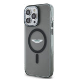 Apple iPhone 14 Pro Max Kılıf Aston Martin Orjinal Lisanslı M-safe Şarj Özellikli IML Baskı Logolu Metal Düğmeli Kapak