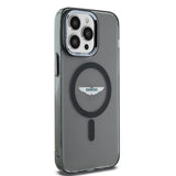 Apple iPhone 14 Pro Max Kılıf Aston Martin Orjinal Lisanslı M-safe Şarj Özellikli IML Baskı Logolu Metal Düğmeli Kapak