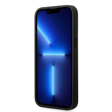 Apple iPhone 14 Pro Max Kılıf BMW M-safe Şarj Özellikli PU Deri 3 Renkli Logolu Dizayn Kapak