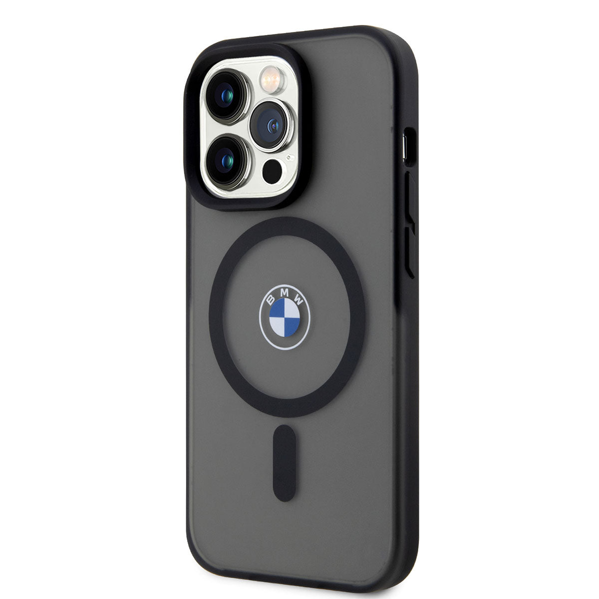Apple iPhone 14 Pro Max Kılıf BMW M-safe Şarj Özellikli Transparan Logolu İmza Dizayn Kapak