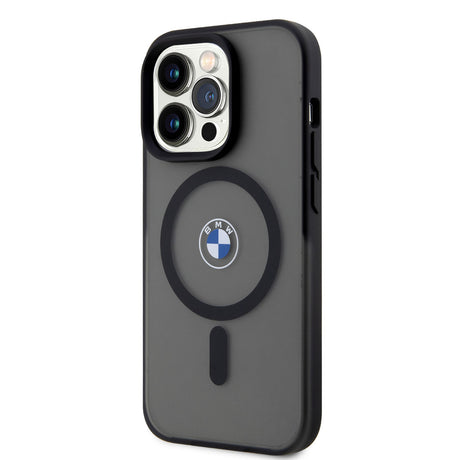 Apple iPhone 14 Pro Max Kılıf BMW M-safe Şarj Özellikli Transparan Logolu İmza Dizayn Kapak