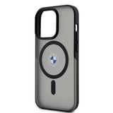 Apple iPhone 14 Pro Max Kılıf BMW M-safe Şarj Özellikli Transparan Logolu İmza Dizayn Kapak