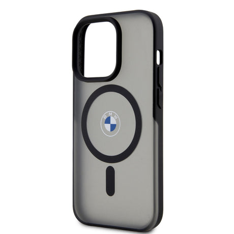 Apple iPhone 14 Pro Max Kılıf BMW M-safe Şarj Özellikli Transparan Logolu İmza Dizayn Kapak