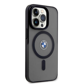 Apple iPhone 14 Pro Max Kılıf BMW M-safe Şarj Özellikli Transparan Logolu İmza Dizayn Kapak
