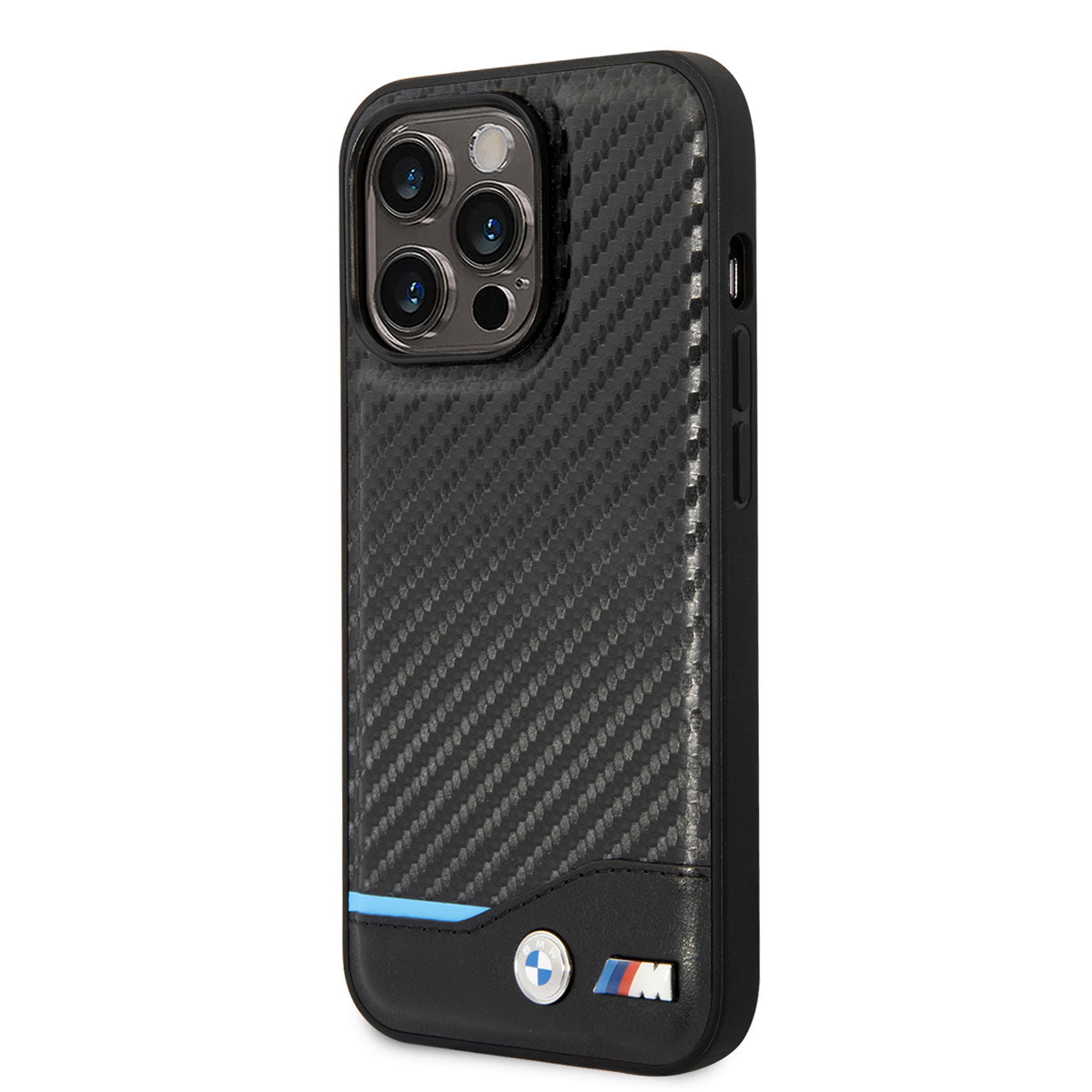 Apple iPhone 14 Pro Max Kılıf BMW PU Deri Ve Karbon Dizayn Kapak
