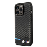 Apple iPhone 14 Pro Max Kılıf BMW PU Deri Ve Karbon Dizayn Kapak