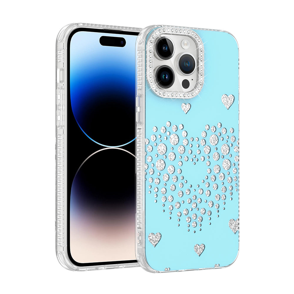 Apple iPhone 14 Pro Max Kılıf Damla Taşlı Zore Rivas Sert PC Kapak