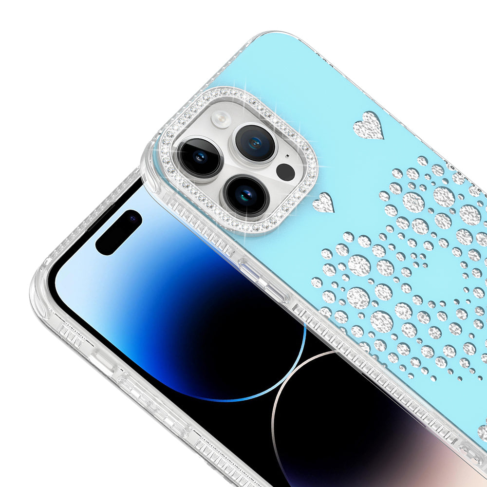Apple iPhone 14 Pro Max Kılıf Damla Taşlı Zore Rivas Sert PC Kapak