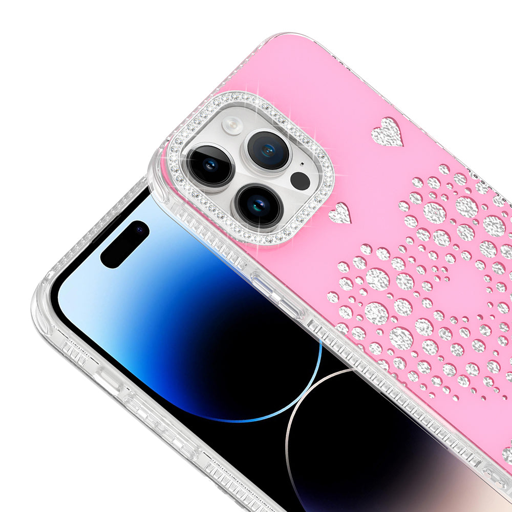 Apple iPhone 14 Pro Max Kılıf Damla Taşlı Zore Rivas Sert PC Kapak
