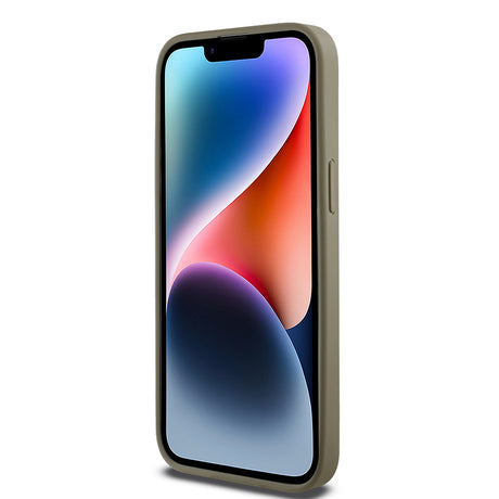 Apple iPhone 14 Pro Max Kılıf DKNY Orjinal Lisanslı M-safe Şarj Özellikli 3D Yazılı Grid Pattern Kapak