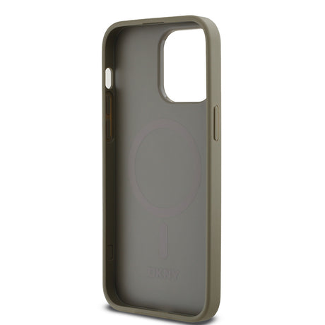 Apple iPhone 14 Pro Max Kılıf DKNY Orjinal Lisanslı M-safe Şarj Özellikli 3D Yazılı Grid Pattern Kapak