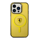 Apple iPhone 14 Pro Max Kılıf Ferrari M-safe Şarj Özellikli Yarı Transparan Dizayn Kapak