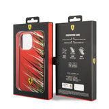 Apple iPhone 14 Pro Max Kılıf Ferrari Orjinal Lisanslı Baskı Logolu Çimen Desenli Kapak