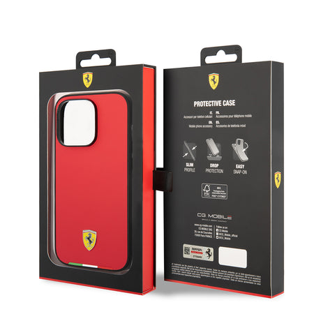 Apple iPhone 14 Pro Max Kılıf Ferrari Orjinal Lisanslı PU Deri İtalyan Bayrak Dizayn Kapak