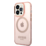 Apple iPhone 14 Pro Max Kılıf GUESS M-safe Şarj Özellikli Airbagli Dizayn Kapak