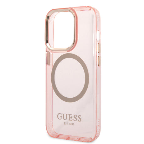 Apple iPhone 14 Pro Max Kılıf GUESS M-safe Şarj Özellikli Airbagli Dizayn Kapak