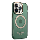 Apple iPhone 14 Pro Max Kılıf GUESS M-safe Şarj Özellikli Airbagli Dizayn Kapak