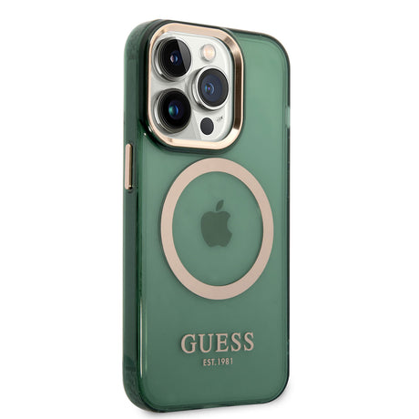 Apple iPhone 14 Pro Max Kılıf GUESS M-safe Şarj Özellikli Airbagli Dizayn Kapak