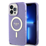 Apple iPhone 14 Pro Max Kılıf GUESS M-safe Şarj Özellikli Glitter Kapak