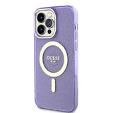 Apple iPhone 14 Pro Max Kılıf GUESS M-safe Şarj Özellikli Glitter Kapak