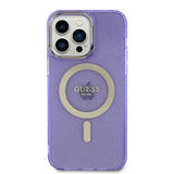 Apple iPhone 14 Pro Max Kılıf GUESS M-safe Şarj Özellikli Glitter Kapak