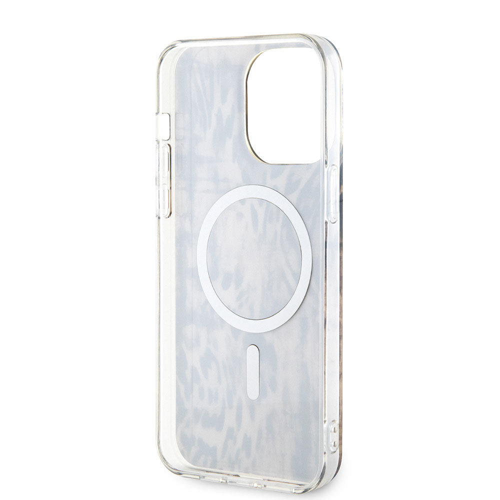 Apple iPhone 14 Pro Max Kılıf GUESS M-safe Şarj Özellikli Leopar Desenli Kapak