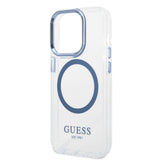 Apple iPhone 14 Pro Max Kılıf GUESS M-safe Şarj Özellikli Metal Kamera Çerçeveli Kapak