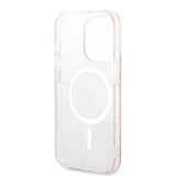 Apple iPhone 14 Pro Max Kılıf GUESS M-safe Şarj Özellikli Yaprak Desenli M-safe Şarj Kablolu Kapak