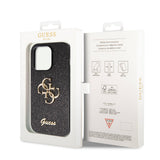 Apple iPhone 14 Pro Max Kılıf Guess Orjinal Lisanslı 4G Büyük Metal Logolu Glitter Kapak