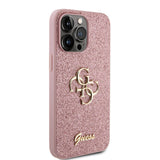 Apple iPhone 14 Pro Max Kılıf Guess Orjinal Lisanslı 4G Büyük Metal Logolu Glitter Kapak