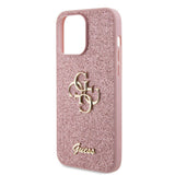 Apple iPhone 14 Pro Max Kılıf Guess Orjinal Lisanslı 4G Büyük Metal Logolu Glitter Kapak