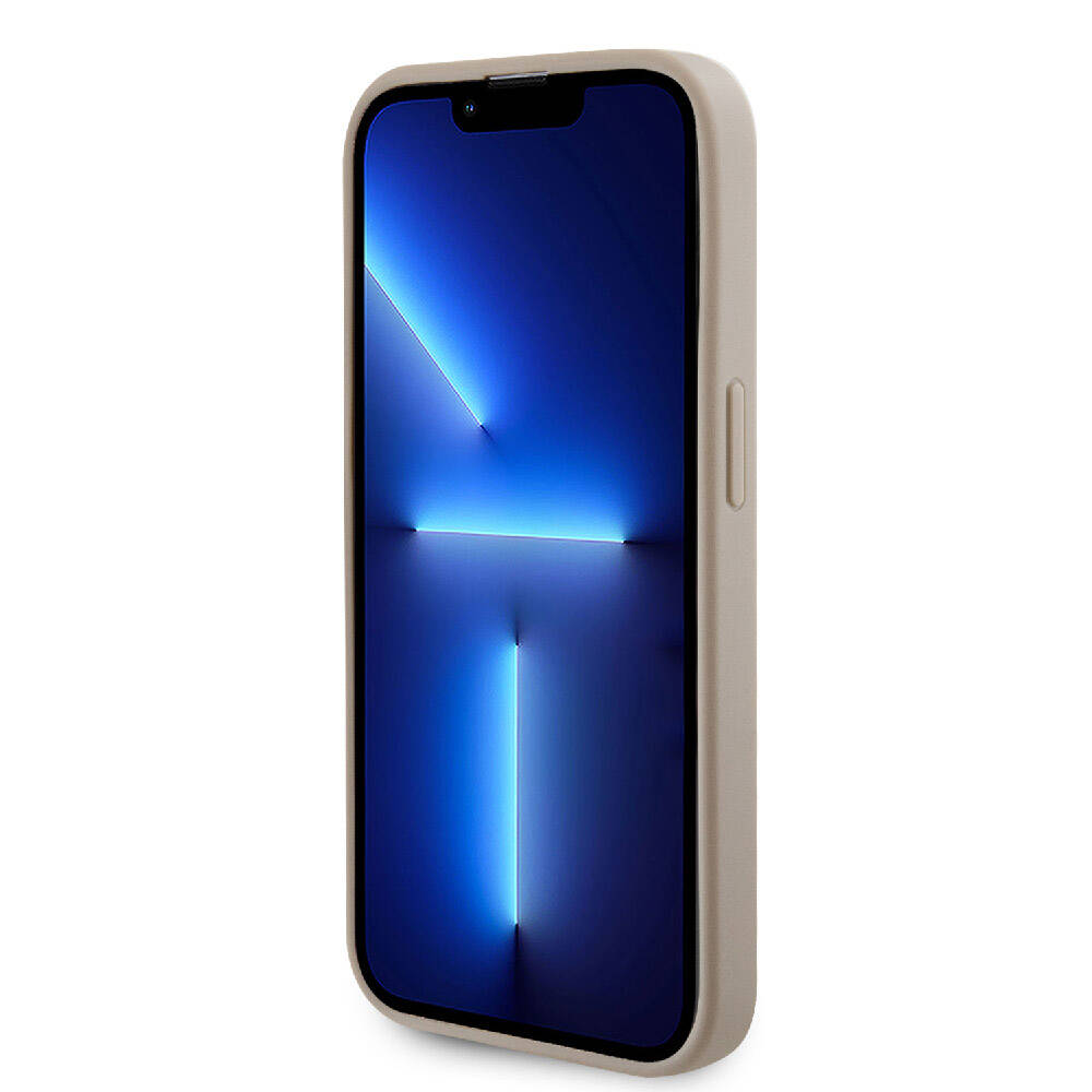 Apple iPhone 14 Pro Max Kılıf Guess Orjinal Lisanslı Delikli Yazı ve 4G Glitter Büyük Metal Logolu Kapak