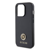 Apple iPhone 14 Pro Max Kılıf Guess Orjinal Lisanslı Deri 4G Metal Logo Strass Kapak