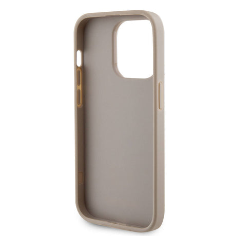 Apple iPhone 14 Pro Max Kılıf Guess Orjinal Lisanslı Deri 4G Metal Logo Strass Kapak
