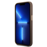 Apple iPhone 14 Pro Max Kılıf Guess Orjinal Lisanslı M-safe Şarj Özellikli 4G Desenli PU Metal Plaka Klasik Logolu Kapak