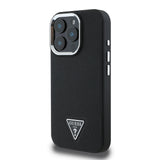 Apple iPhone 14 Pro Max Kılıf Guess Orjinal Lisanslı M-safe Şarj Özellikli Grained Triangle Kapak