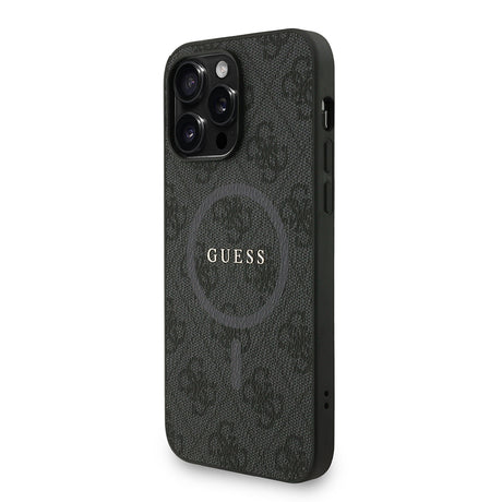 Apple iPhone 14 Pro Max Kılıf Guess Orjinal Lisanslı M-safe Şarj Özellikli PU Deri Bilek Askı İpli Yazı Logolu Kapak