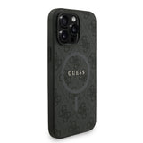 Apple iPhone 14 Pro Max Kılıf Guess Orjinal Lisanslı M-safe Şarj Özellikli PU Deri Bilek Askı İpli Yazı Logolu Kapak
