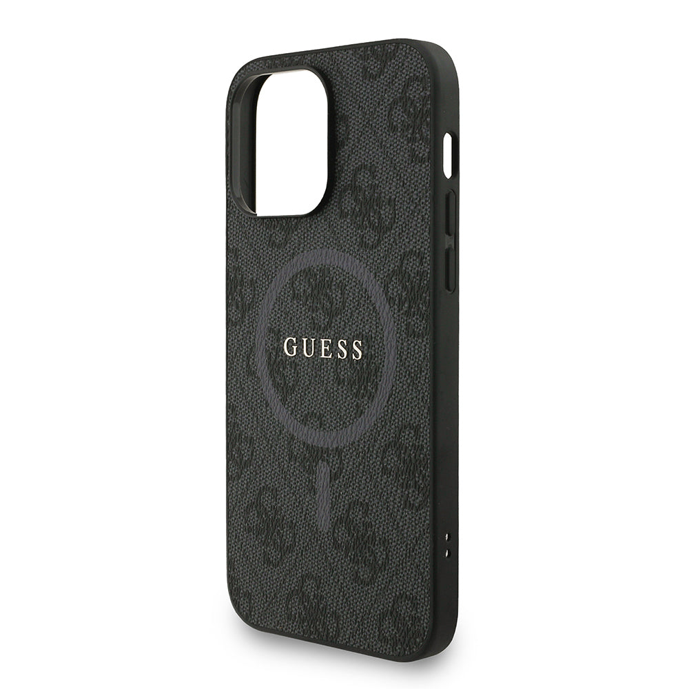 Apple iPhone 14 Pro Max Kılıf Guess Orjinal Lisanslı M-safe Şarj Özellikli PU Deri Bilek Askı İpli Yazı Logolu Kapak
