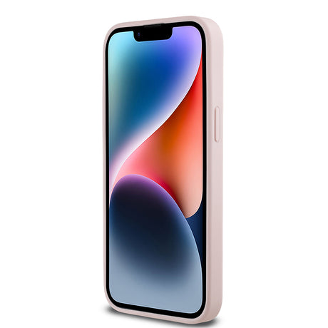 Apple iPhone 14 Pro Max Kılıf Guess Orjinal Lisanslı M-safe Şarj Özellikli Taneli Çiçek Tasarımlı Metal Yazı Logolu Kapak