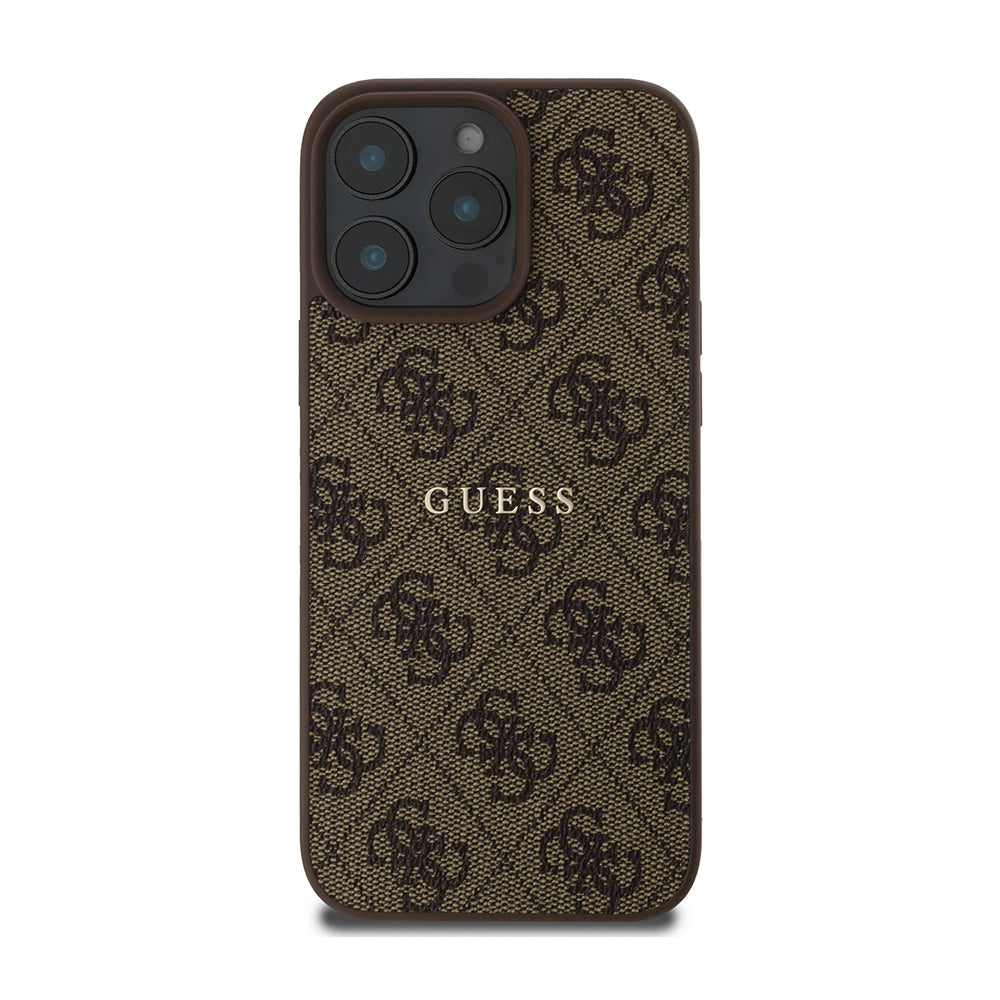 Apple iPhone 14 Pro Max Kılıf Guess Orjinal Lisanslı M-safe Şarj Özellikli 4G Desen Yazı Logolu Kapak