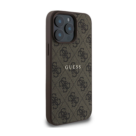 Apple iPhone 14 Pro Max Kılıf Guess Orjinal Lisanslı M-safe Şarj Özellikli 4G Desen Yazı Logolu Kapak