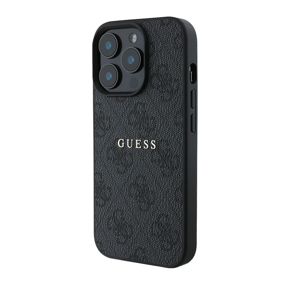 Apple iPhone 14 Pro Max Kılıf Guess Orjinal Lisanslı M-safe Şarj Özellikli 4G Desen Yazı Logolu Kapak