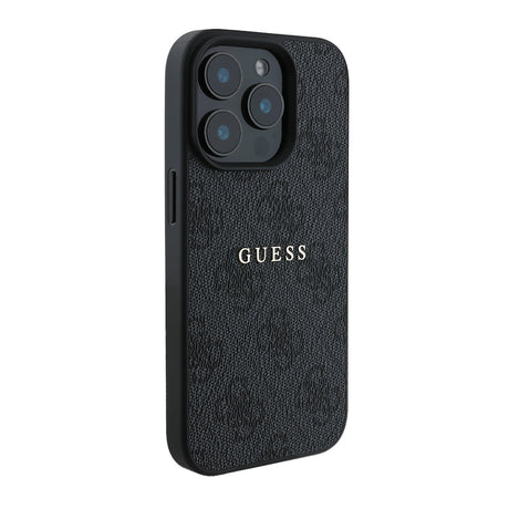 Apple iPhone 14 Pro Max Kılıf Guess Orjinal Lisanslı M-safe Şarj Özellikli 4G Desen Yazı Logolu Kapak