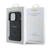 Apple iPhone 14 Pro Max Kılıf Guess Orjinal Lisanslı M-safe Şarj Özellikli 4G Desen Yazı Logolu Kapak