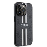 Apple iPhone 14 Pro Max Kılıf Guess Orjinal Lisanslı M-safe Şarj Özellikli 4G Şerit Tasarımlı Printed Kapak