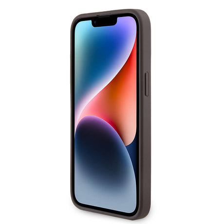 Apple iPhone 14 Pro Max Kılıf Guess Orjinal Lisanslı M-safe Şarj Özellikli PU Halkalı 4G Desenli Yazı Logolu Kapak