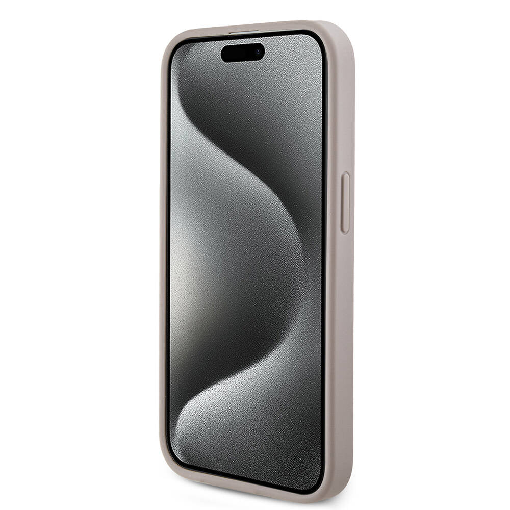 Apple iPhone 14 Pro Max Kılıf Guess Orjinal Lisanslı M-safe Şarj Özellikli PU Halkalı 4G Desenli Yazı Logolu Kapak