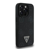 Apple iPhone 14 Pro Max Kılıf Guess Orjinal Lisanslı M-safe Şarj Özellikli Sıcak Baskılı Üçgen Logolu PU Deri Peony Kapak